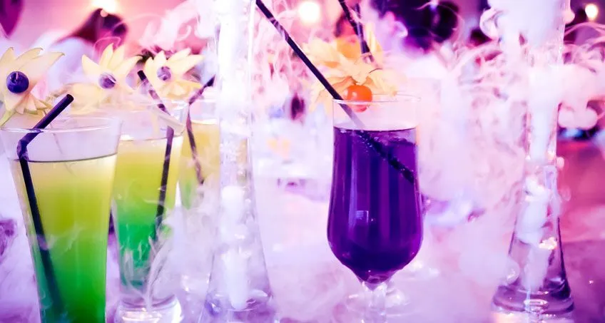 Fioletowe składniki do drinków