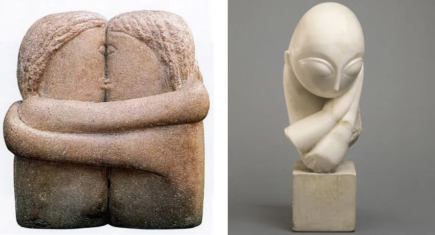 Moderne abstrakte Skulptur Materialien Vergleich