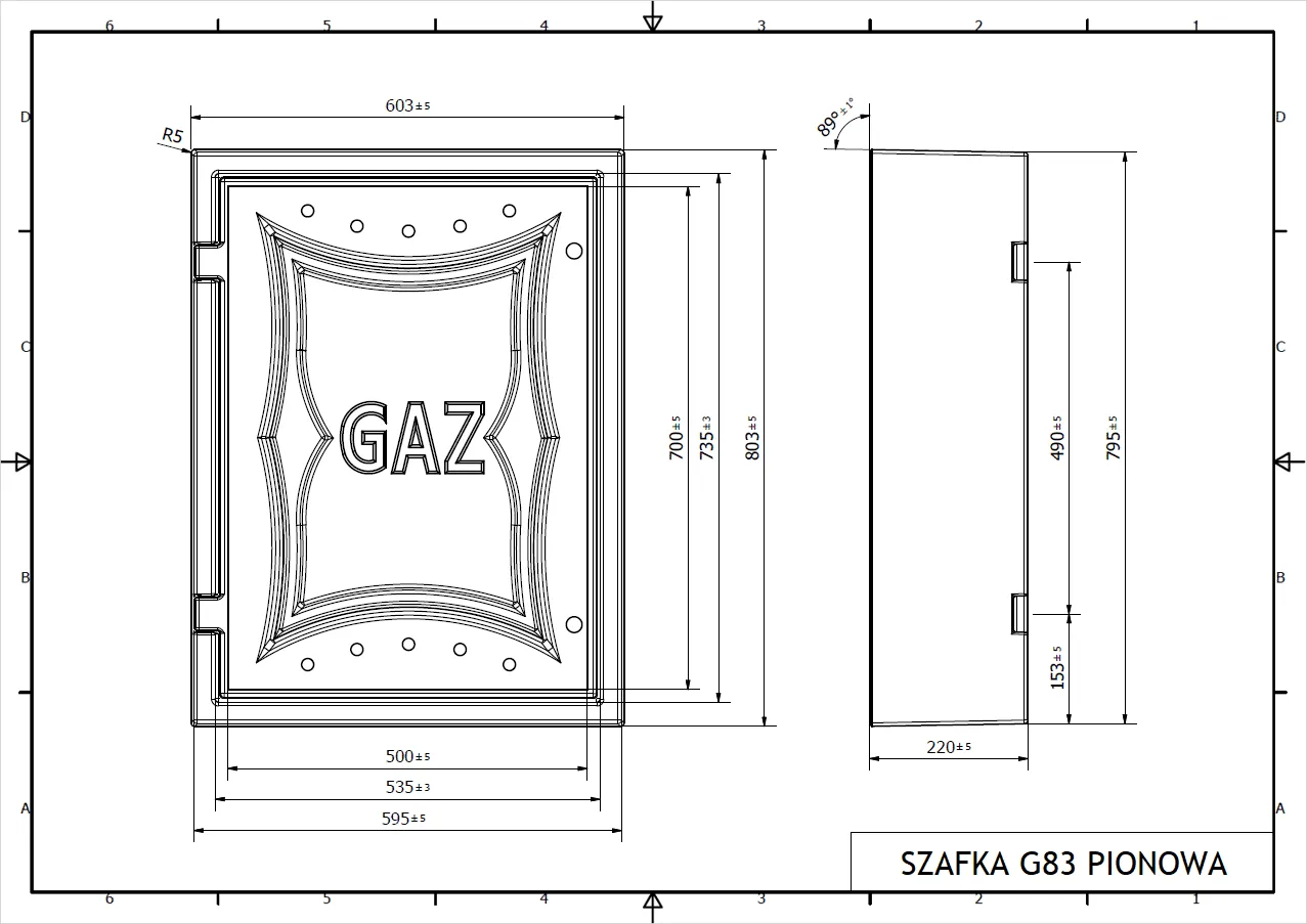 Oznaczenia szafki gazowej w bloku