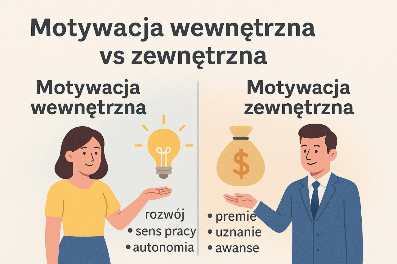 Motywacja wewnętrzna vs zewnętrzna por&oacute;wnanie