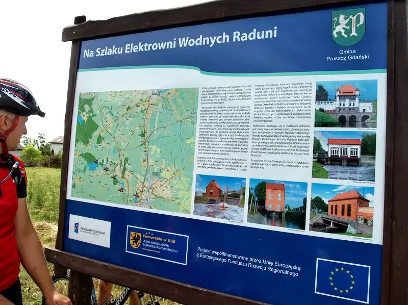 Pomorski Szlak Zabytków Hydrotechniki kaskada Raduni