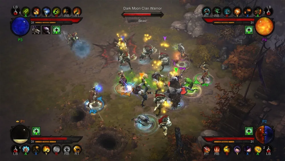 Diablo 3 couch co-op Xbox screenshot