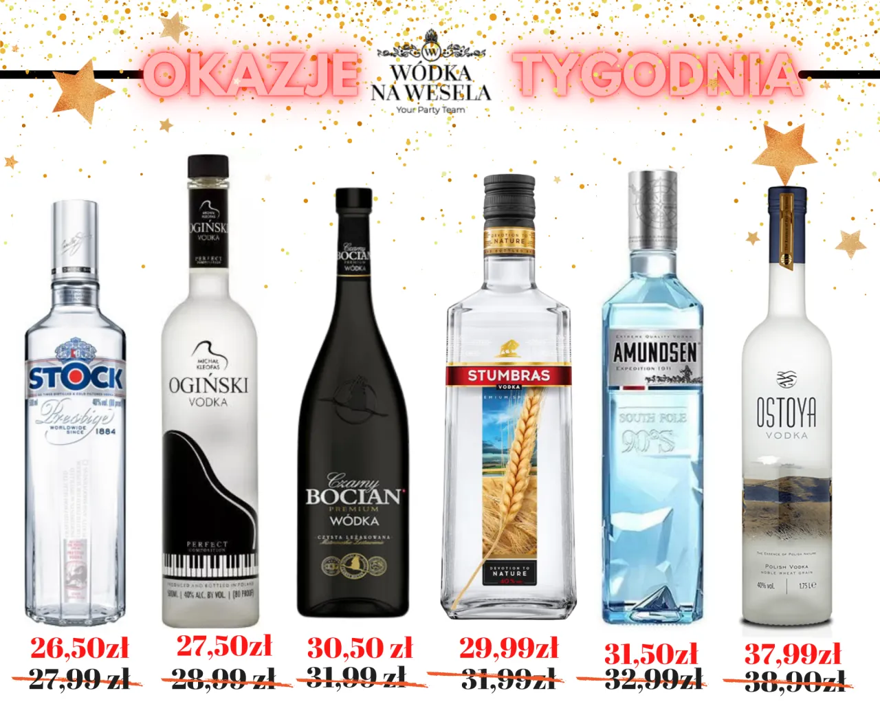 Por&oacute;wnanie cen alkoholu na wesele w r&oacute;żnych sklepach