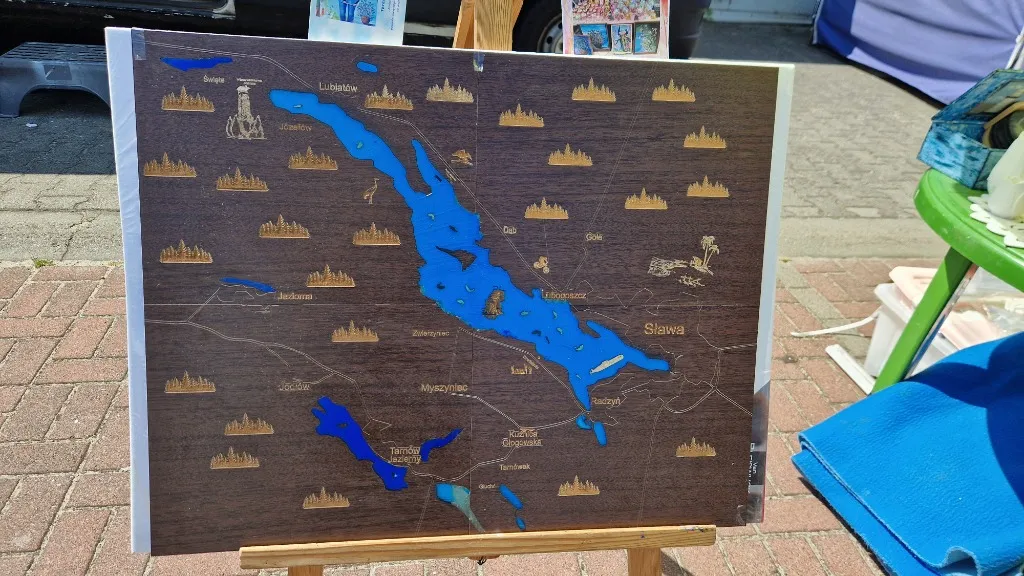 Jezioro Sławskie mapa lokalizacje domki