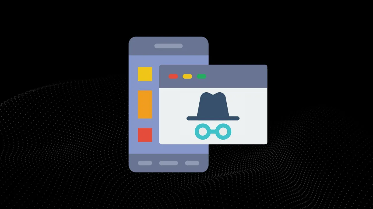 Ikona telefonu i okna przeglądarki z symbolem szpiega. Dowiedz się, jak sprawdzić historię przeglądarki Google.