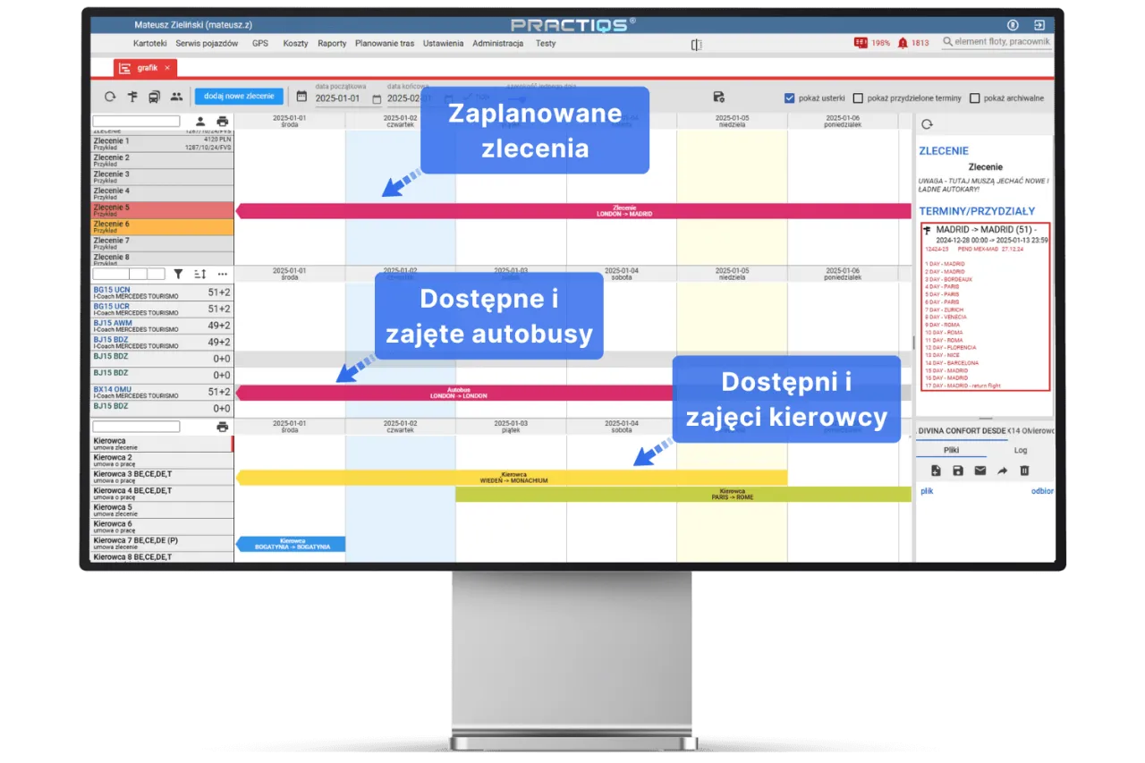 planowanie trasy autokaru oprogramowanie