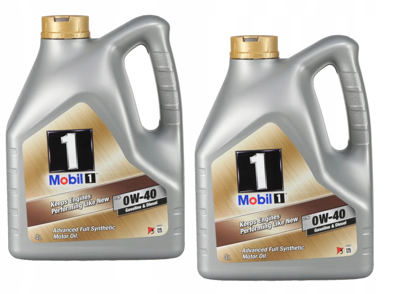 olej silnikowy 0W-40 butelka i nowoczesny silnik samochodowy