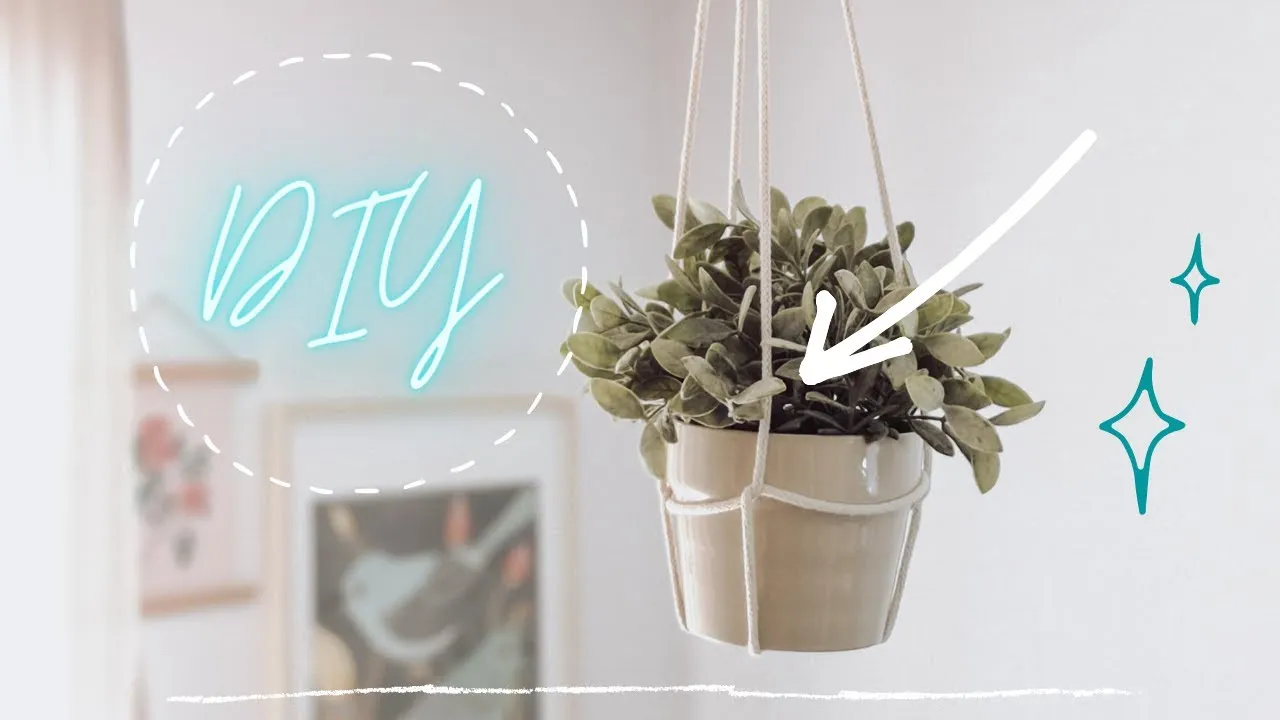 prosty kwietnik ze sznurka jutowego DIY