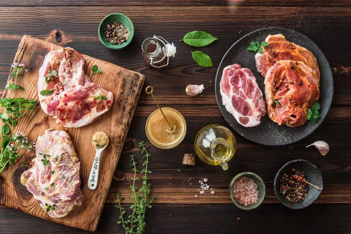 karkówka plastry surowe przygotowanie grill