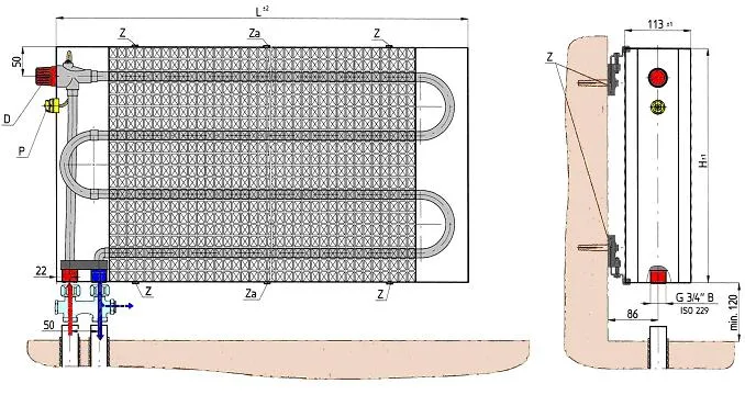 schemat działania grzejnika konwektorowego