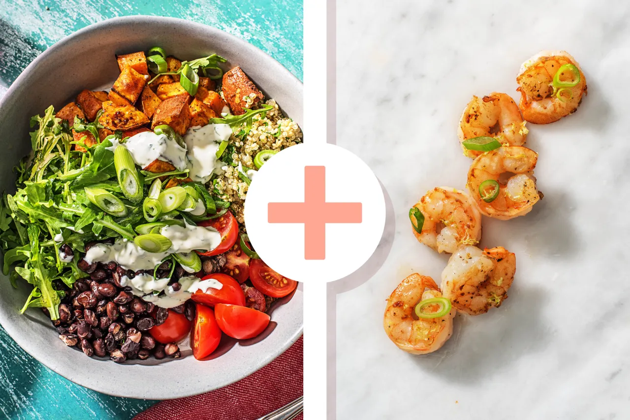 Garnelensalat Bowl mit Quinoa