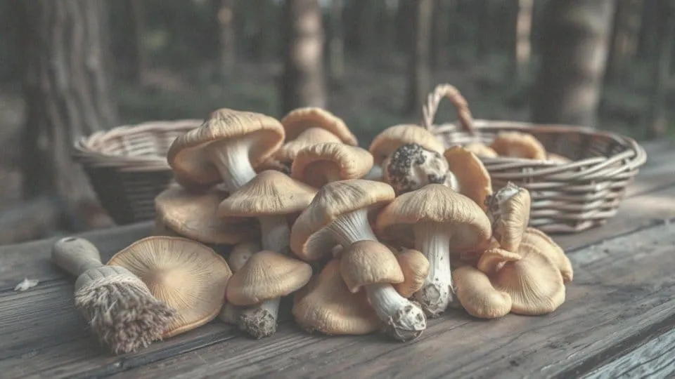 czyszczenie rydzów pędzelkiem