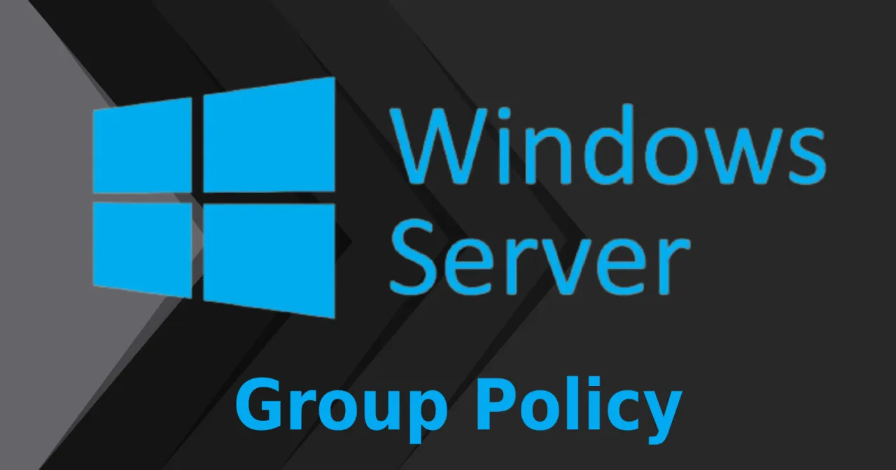 Niebieskie logo Windows Server obok tekstu 