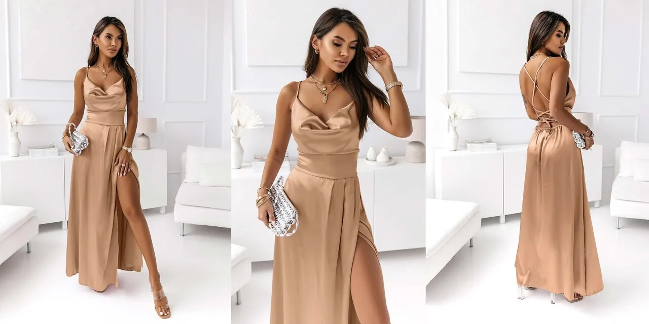 eleganckie stylizacje sukienka bieliźniana wieczorowa