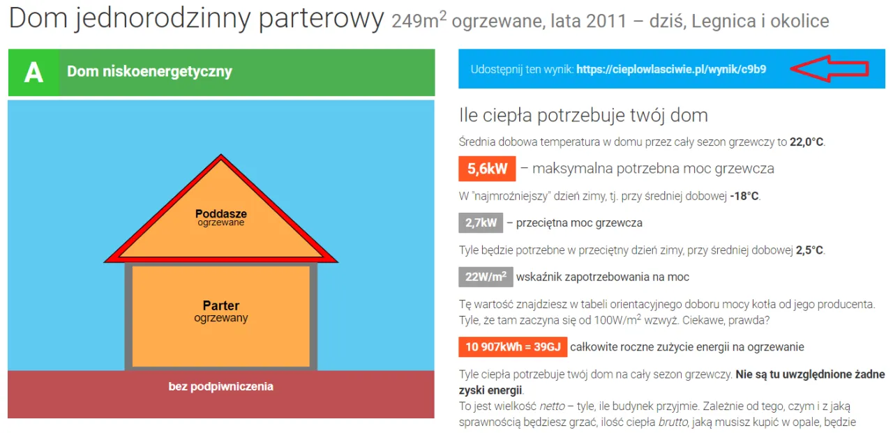 schemat obliczania zapotrzebowania energetycznego domu