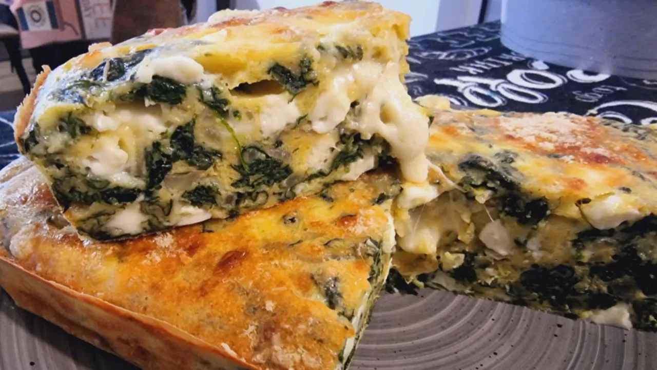 sformato di spinaci e ricotta filante