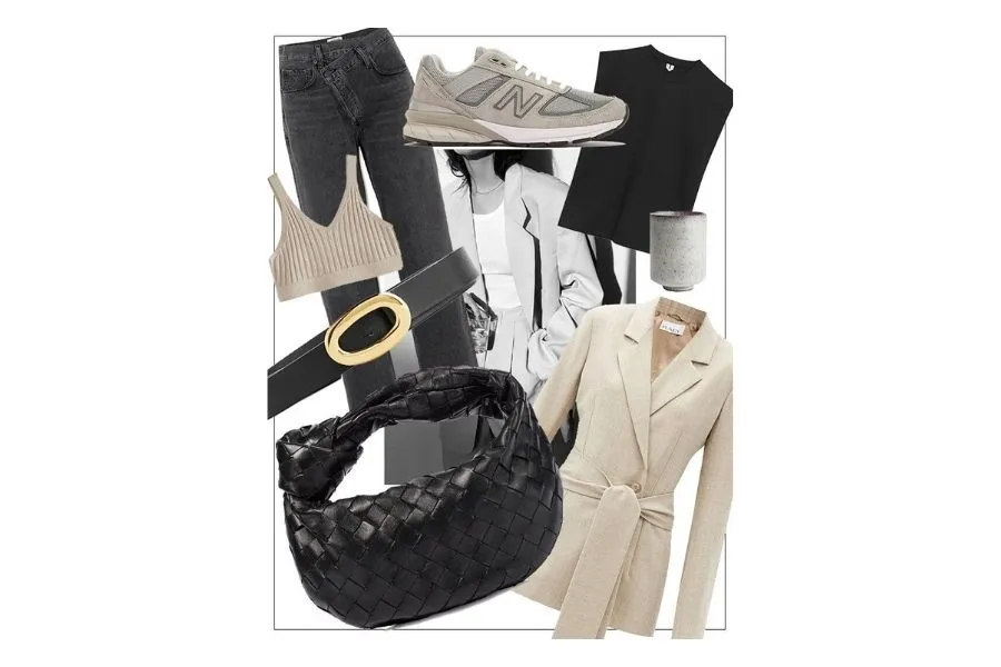 kobieta przeglądająca szafę, stylizacja, moodboard