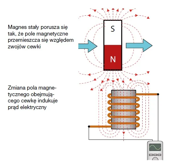 cewka schemat budowa pole magnetyczne