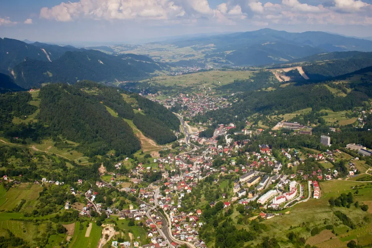 Szczawnica Krościenko widok na g&oacute;ry