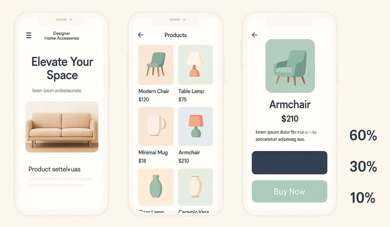 Zasada 60-30-10 wnętrza