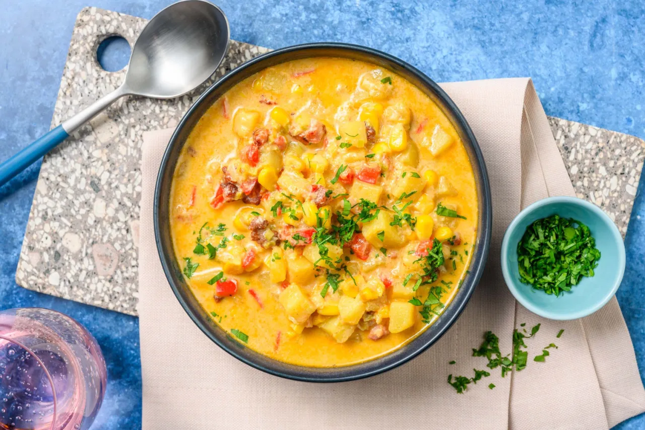 minestra di patate fumante comfort food