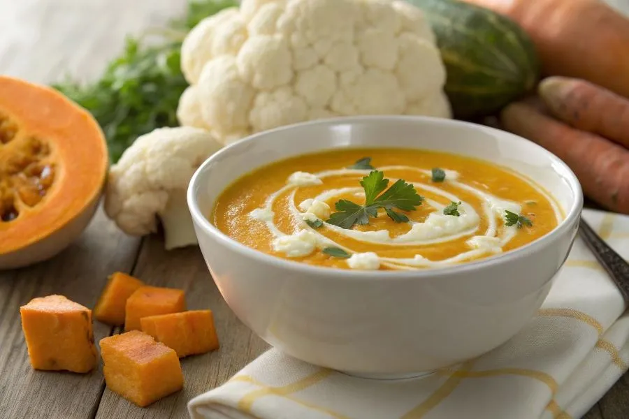 Kolorowe zupy kremy warzywne na odporność
