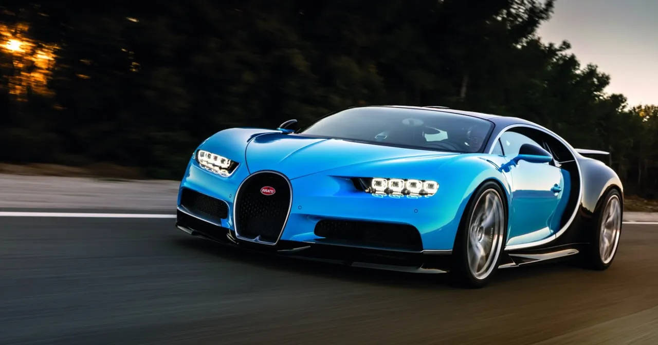 Bugatti Chiron na drodze