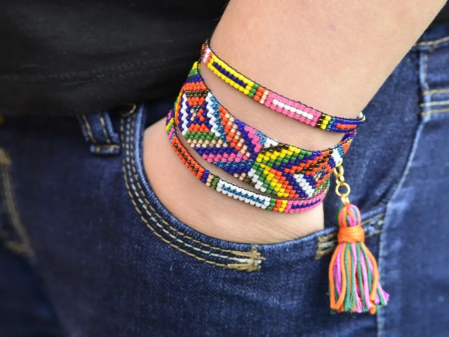 bransoletka z koralik&oacute;w wzory indiańskie DIY