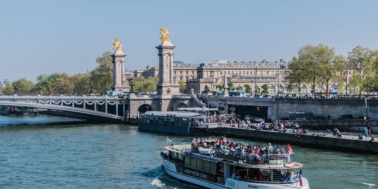 Sekwana Paryż widok z lotu ptaka