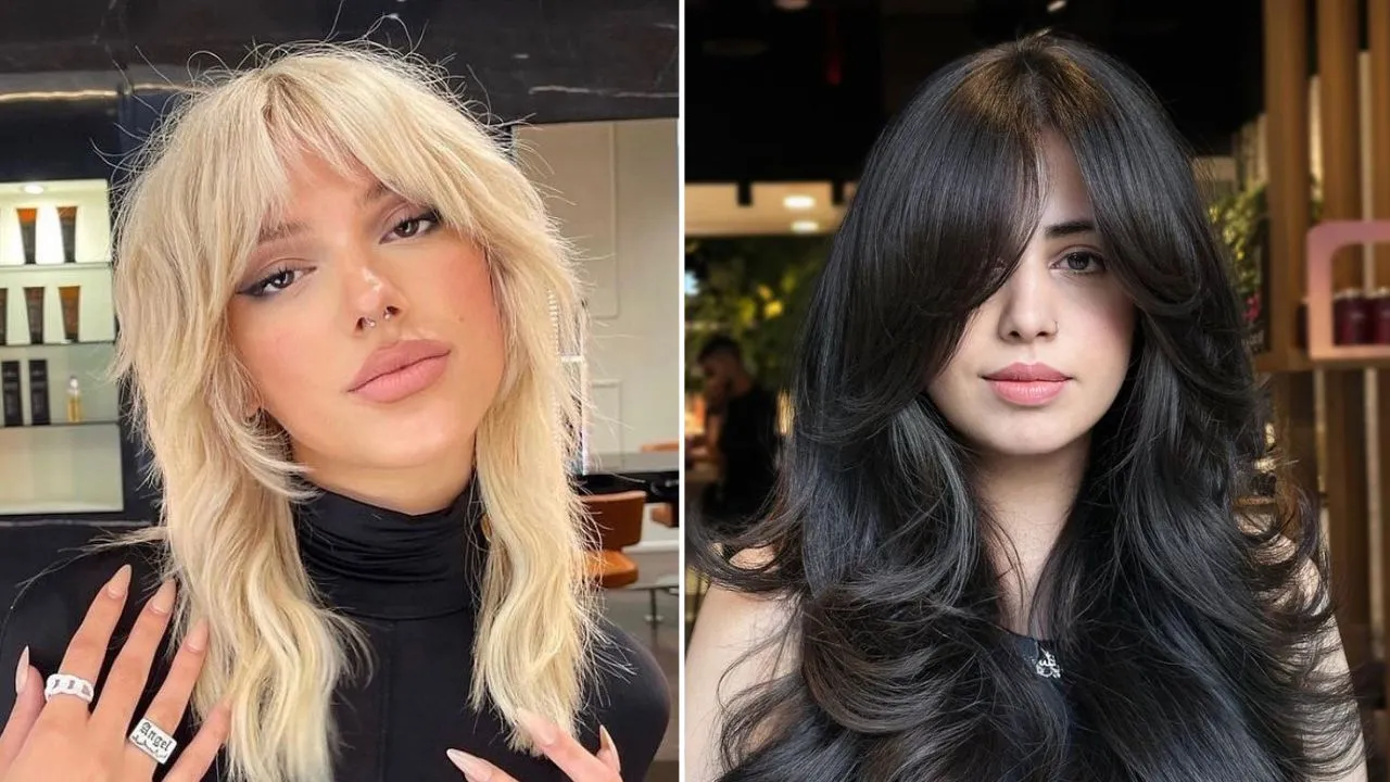 Stufenschnitt mittellange Haare Vergleich Butterfly Shag Wolf Cut