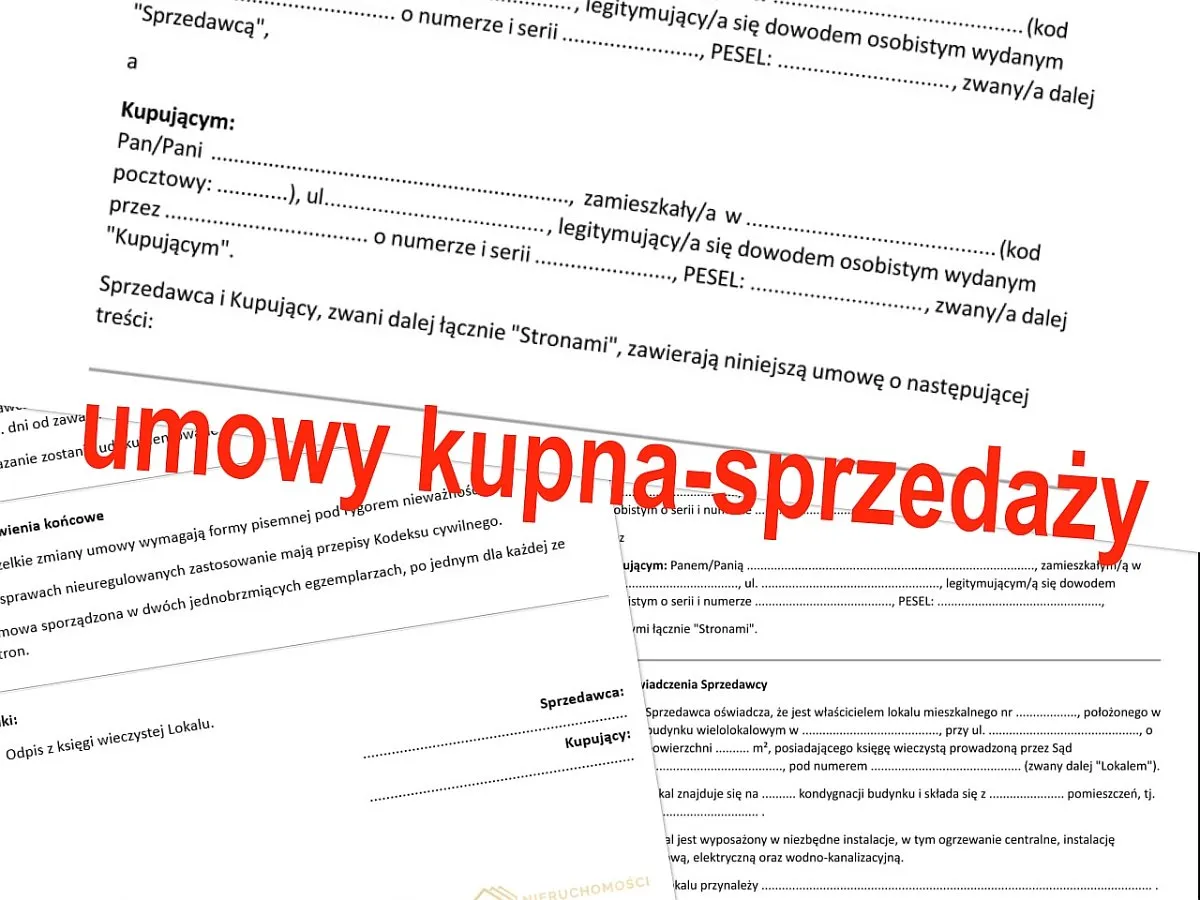 dokumenty do sprzedaży nieruchomości