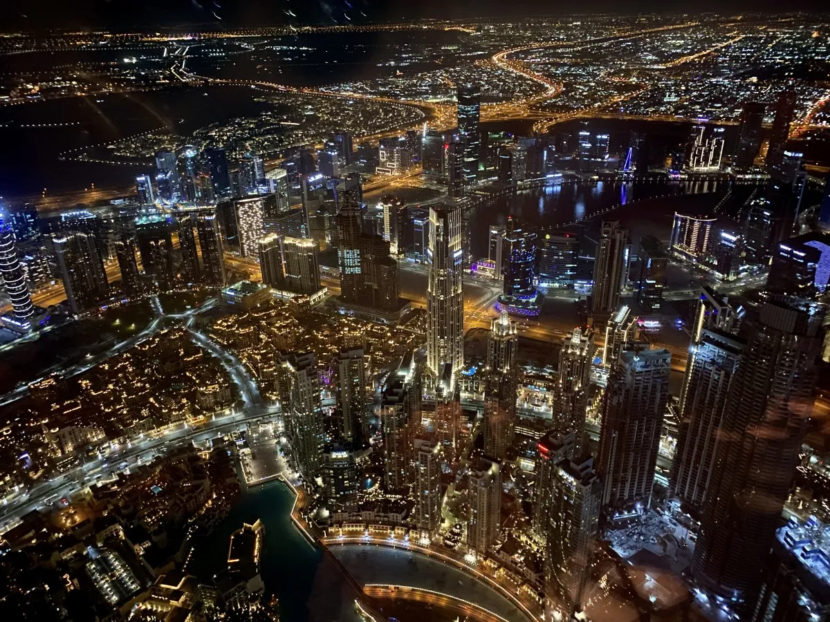 Burdż Chalifa Dubaj widok z lotu ptaka