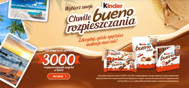 Kinder Bueno Classic kod promocyjny wewnątrz opakowania