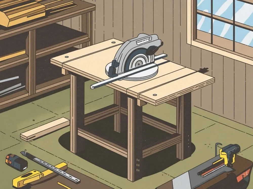 Zdjęcie Zbuduj stół do pilarki: Precyzja i bezpieczeństwo DIY