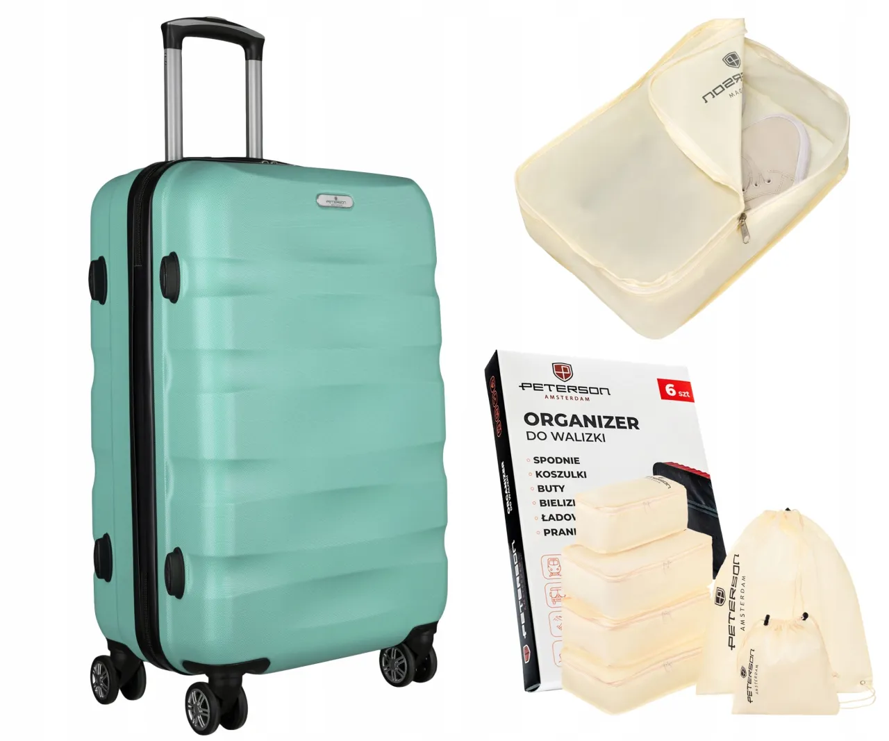 cechy dobrej walizki do samolotu kółka rączka zamek wnętrze