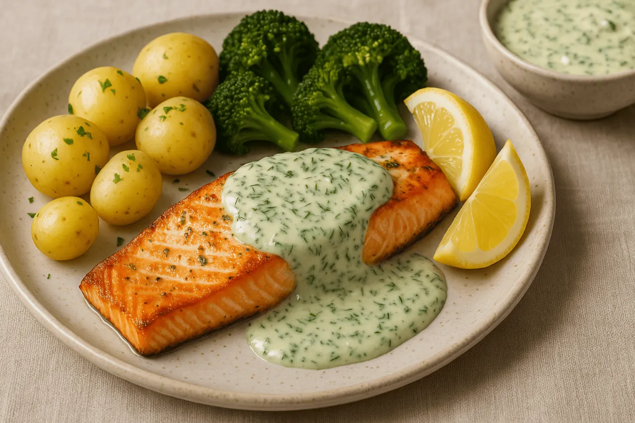 wariacje sos koperkowy do łososia