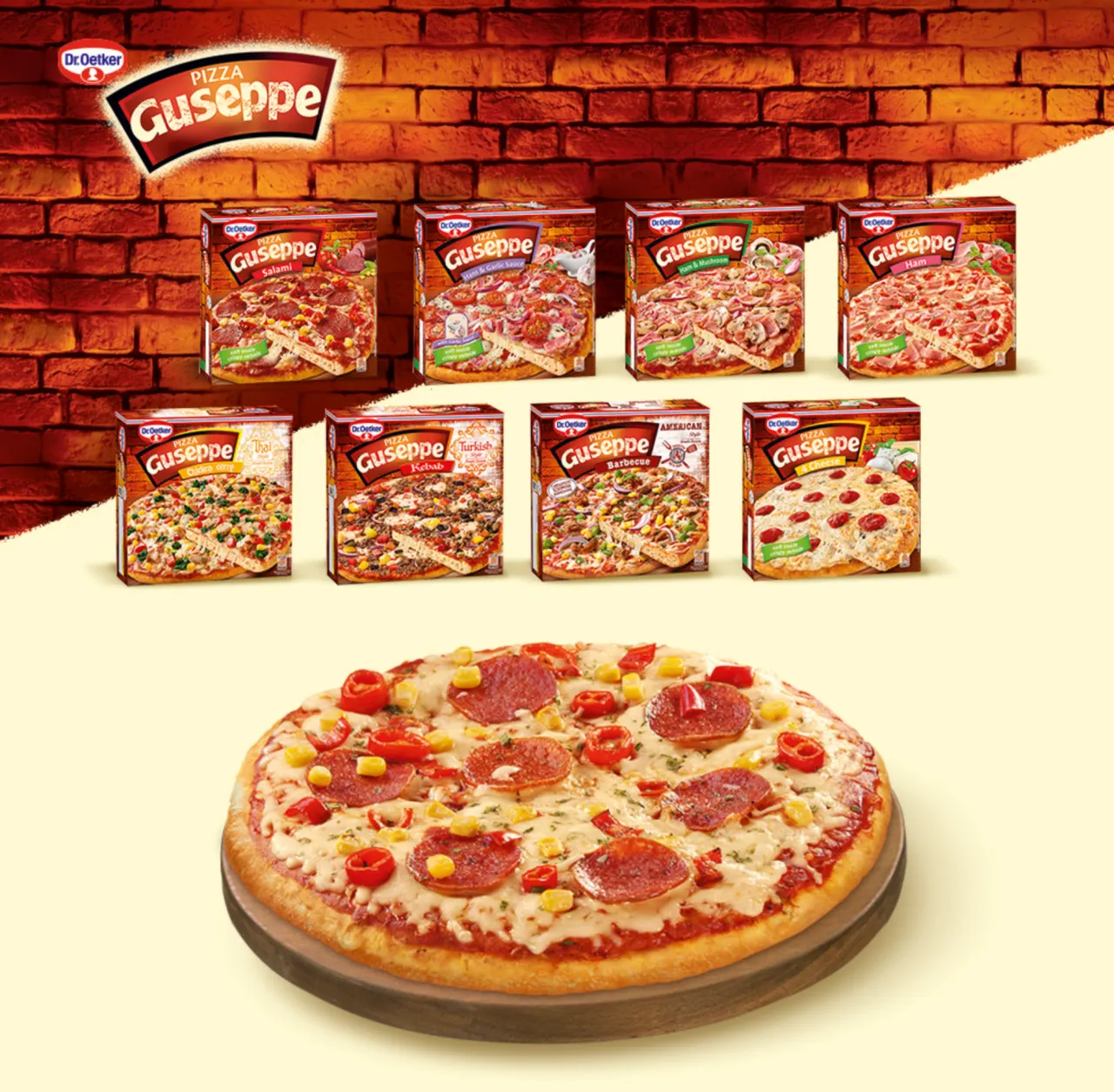 Pizza Guseppe r&oacute;żne smaki opakowania