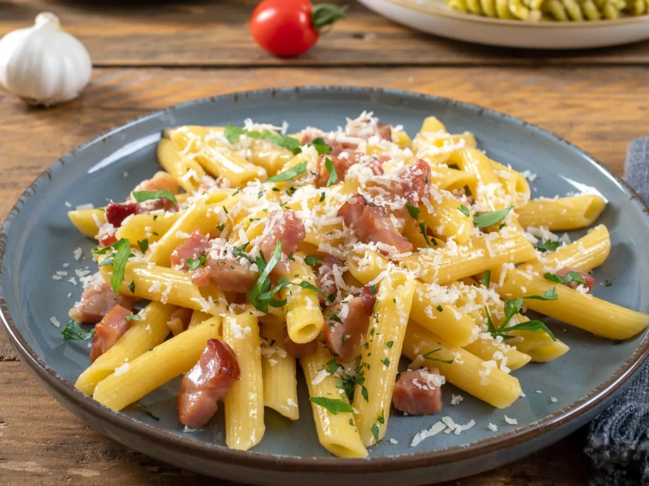 Makaron z serem w trzech wersjach: light, tradycyjny, z boczkiem