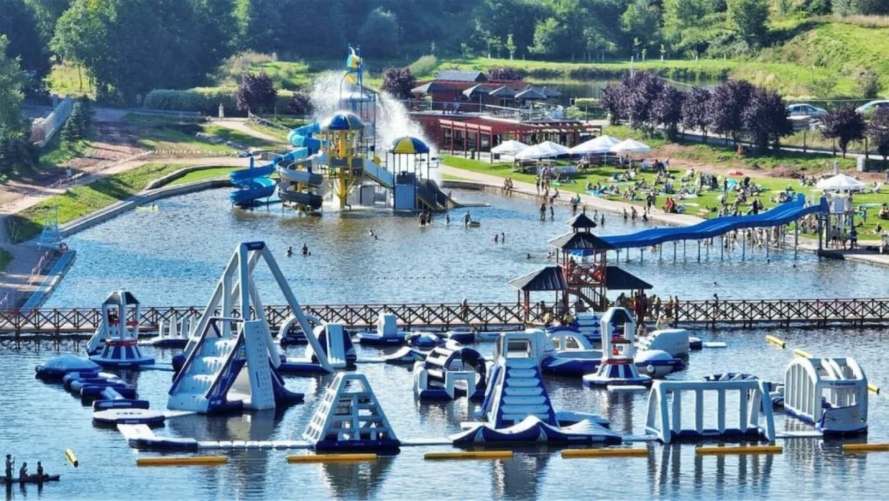 zalew radkowski piaszczysta plaża dla dzieci