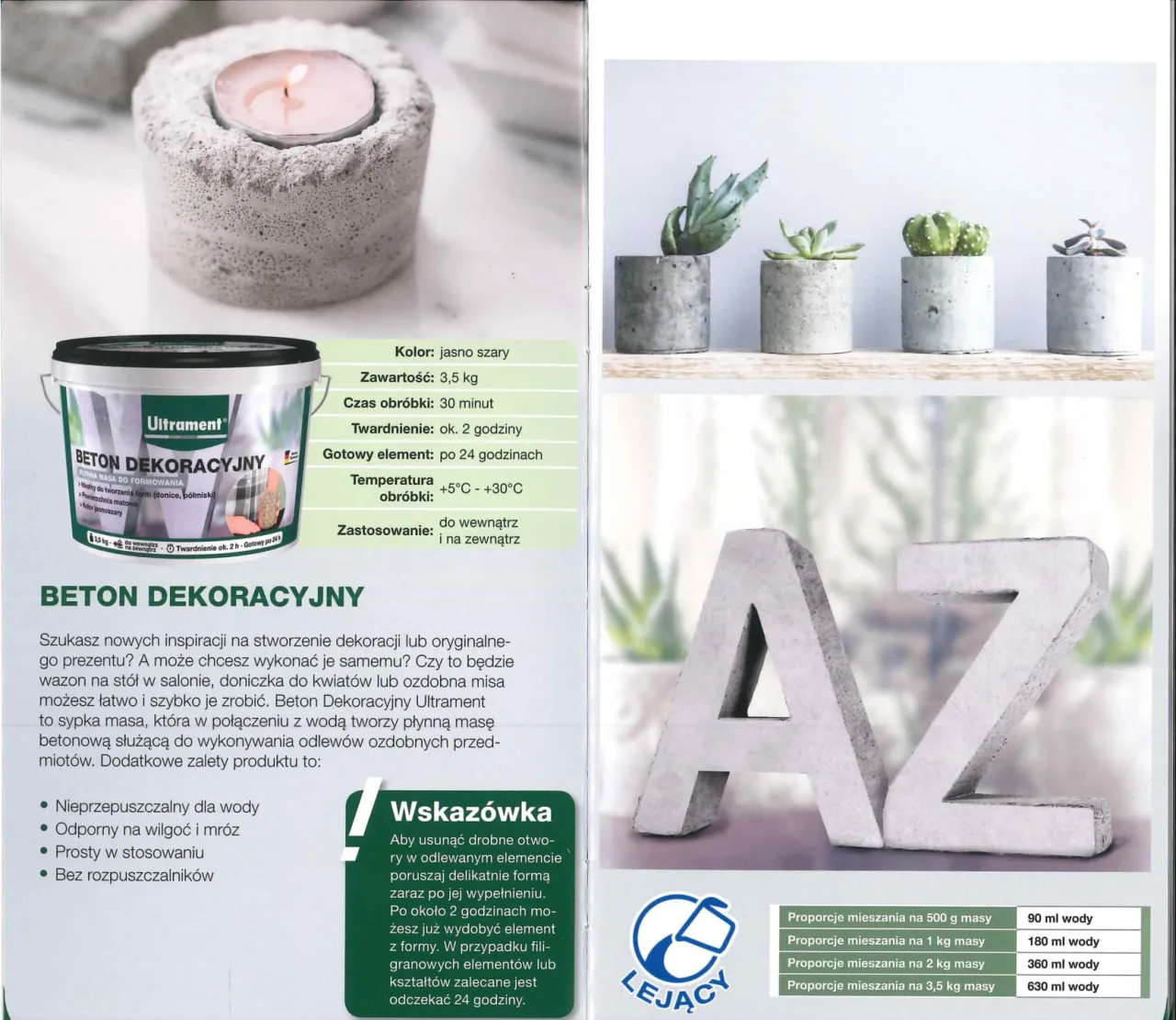 beton kreatywny do odlewów