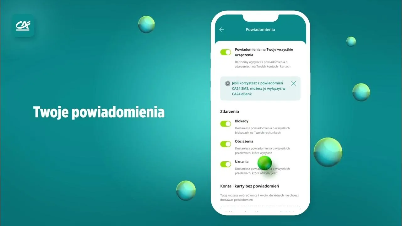 Powiadomienie na telefonie o otrzymaniu przelewu bankowego