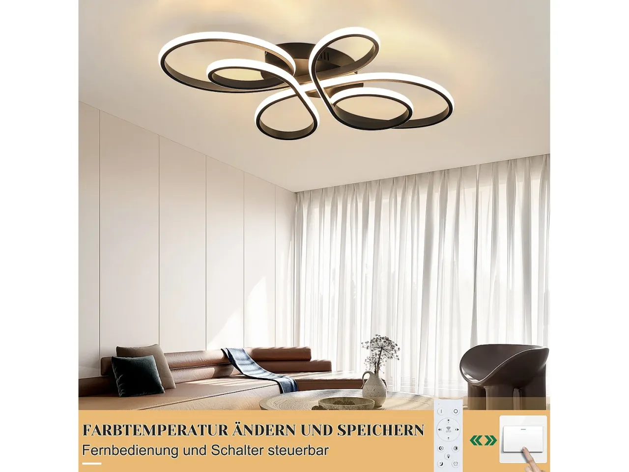 Zdjęcie Lámpara salón techo: Elige tu estilo y luz ideal sin errores