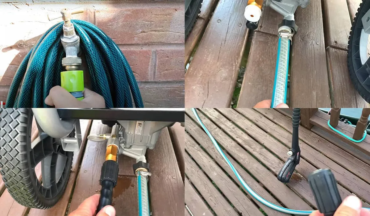 Podłączanie węża ogrodowego do myjki ciśnieniowej krok po kroku
