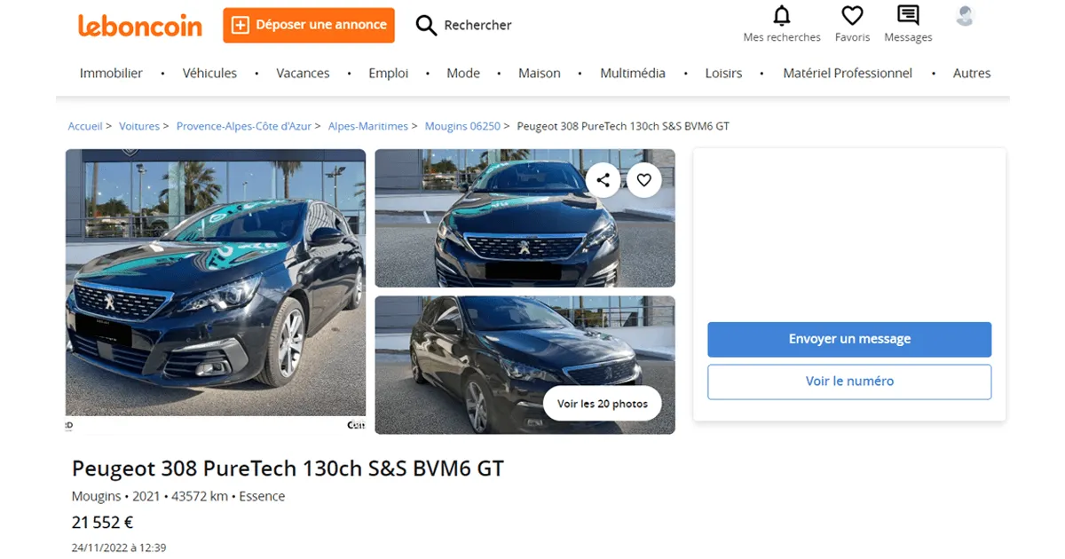 exemple bonne annonce pièce auto le bon coin