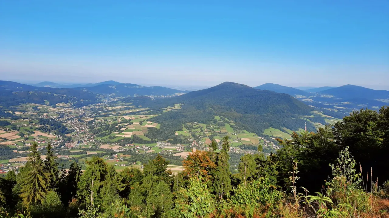 Mszana Dolna panorama Beskid Wyspowy