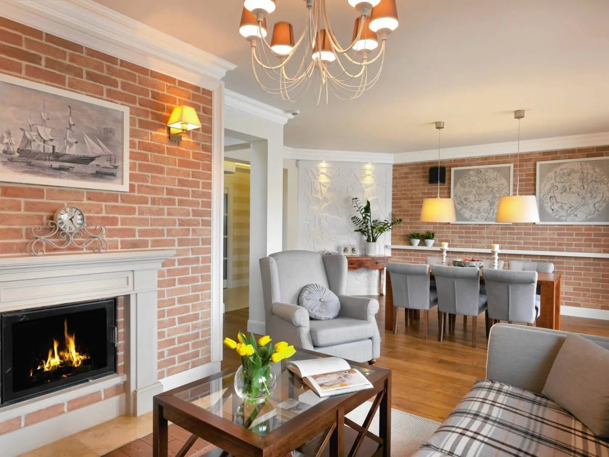 inspiracje malowane kominki style wnętrz