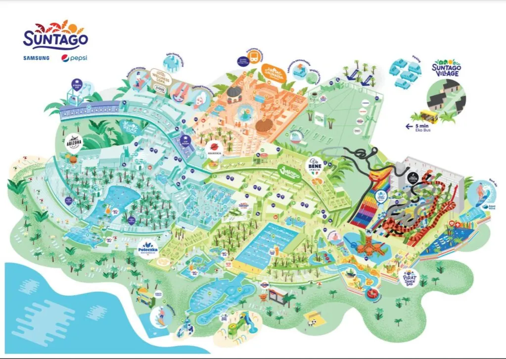 Mapa okolicy Suntago noclegi hotele