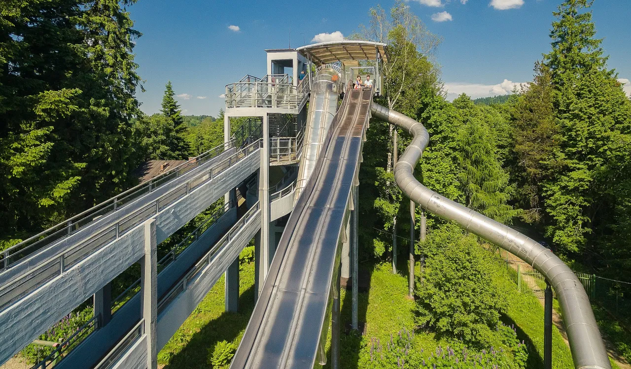 Rajskie Zjeżdżalnie G&oacute;ra Parkowa Krynica-Zdr&oacute;j