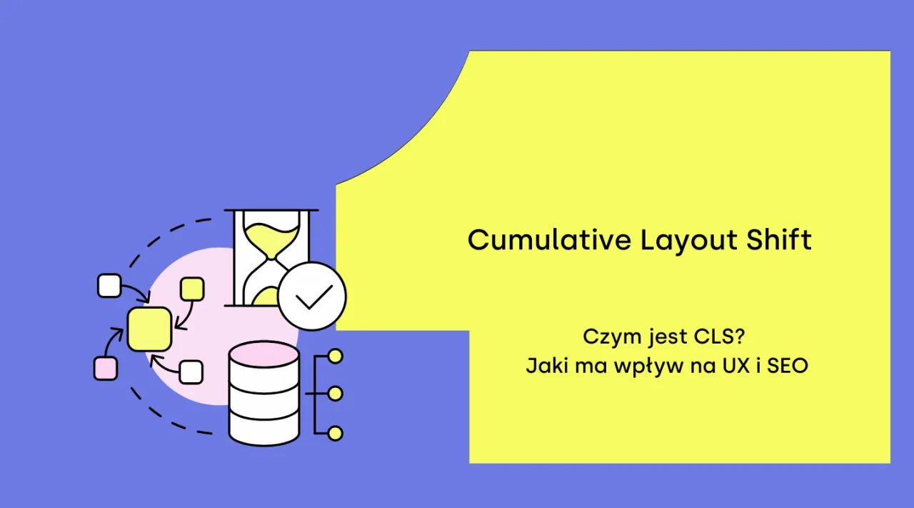 Grafika z klepsydrą i bazą danych, tekst