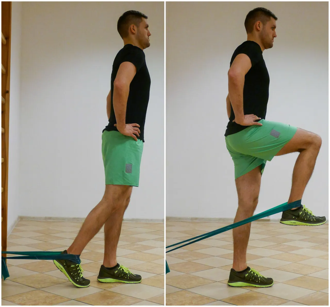 ćwiczenia z taśmą oporową na kostkę